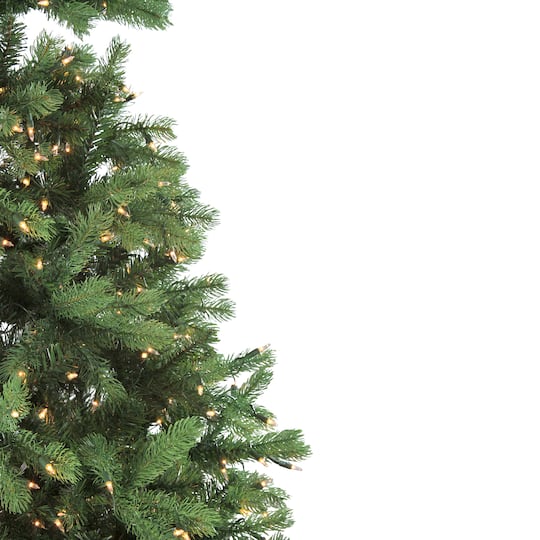 6.5ft. Pre-Lit Noble Fir Artificial Christmas Tree, Clear Lights